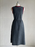 Madeu Color Matching Cardigan Rib Knit One Piece Set