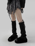 romon checkered unbalanced miniskirt