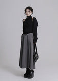 Deer long pleats skirt