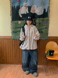 Nameko corduroy over hood shirt