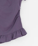 Shima Drape Frill Off-Shoulder Short Sleeve Tee