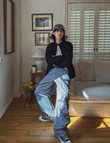 Builder Stripe Carpenter Denim Pants
