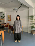 [unisex] Picoto Pintuck Wide Denim Pants