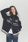 [2-WAY] Curved Block Knit Zip-Up