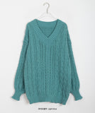 Lyotin V-neck cable knit