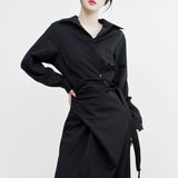 [NONCODE] Muren Wrap Shirt One Piece
