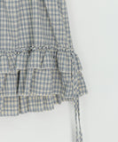 Yuhari Check Tiered Bustier Sleeveless Blouse