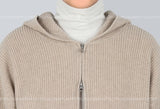 Bed Hood Knit Zip up