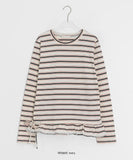 Kunin Frill Stripe Ribbon Long Sleeve Tee