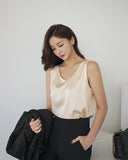 Dorian Satin Sleeveless Blouse