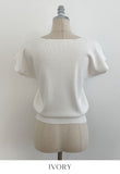 Shuez Soft Boat Neck Cap Sleeve Knit