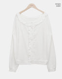 Duane Slub Frill Cardigan
