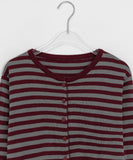 Schumank Stripe Round Knit Cardigan