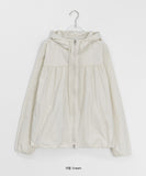 Hetenin Two-Way String Shirring Hood Wind Jumper