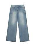Record semi-flare denim pants