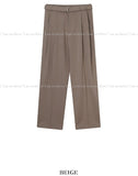 Minimal Belt Pintuck Slacks
