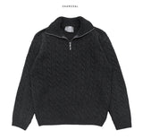 Pilon Cash Half Zip Up Knit