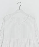 Kentit Stripe Shirring Button Blouse