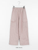 [unisex] Dihen banding string brushed wind cargo pants