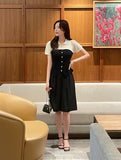 Angel Linen Pintuck Banding Half Slacks