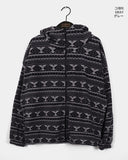 Unin Vintage Nordic Fleece-Two-Way Hood Zip-Up