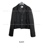 Flat Cropped Tweed Jacket