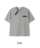 Tez diagonal Henley neck t-shirt
