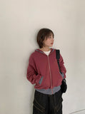 Perrin Stripe Color Matching Hood Zip-Up