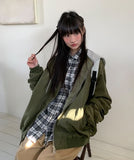 [unisex] Youinb Two-Way Shirring Hood Flight Jumper