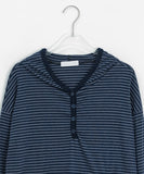 Kudelin Button Stripe Hoodie