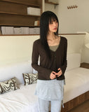 [MADE] Yujun Lace Button Ribbed Cardigan