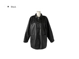 Homin Over Leather Collar Jacket