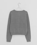 Goodbert Wool Color Round Knit Cardigan
