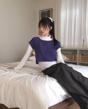 Soku Basic Layered Long-Sleeved Turtleneck T-Shirt