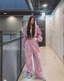 Wrinkle Velour Wide Training Pants