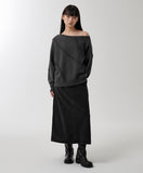 CUT OFF ONE SHOULDER SWEATSHIRT