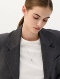 Champagne Moon Dew Drop Silver Volume Necklace