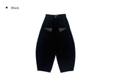 Flick Check Wide Cotton Balloon Pants