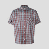 Heave Burgundy Check Short Sleeve Shirt