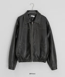 Cavit Cut Two-Way Washing Leather Jacket