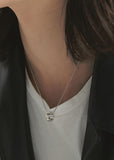 Triple Cut-Out Silver (W) Necklace