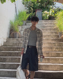 Bureau Linen Bermuda Denim Pants