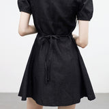 Clony Puff Raw Denim One Piece