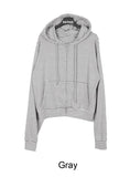 Ien Stripe Crop Hooded Zip-up