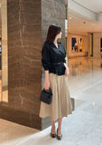 Julian Pintuck Pleats Long Skirt
