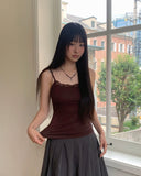 Refu Slim Lace Rib Sleeveless