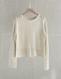 Pline Round Punching Knit Two Piece