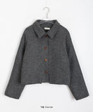 Polko Quilted Check Short Jacket - Wool 50