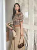 Gret Pintuck Slit Long Skirt