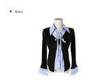 Eve Fake Layered Ruffle Shirt Cardigan